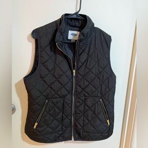 black quilted vest